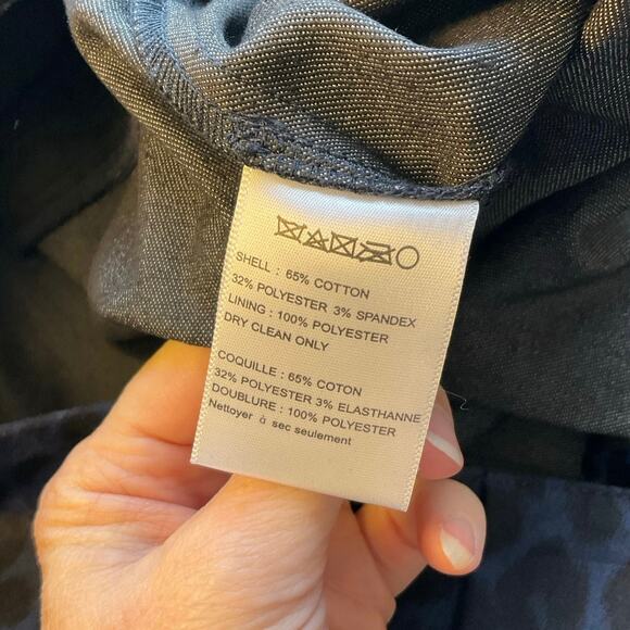 Harlyn Anthropologie Black Blue Leopard Print Onca Culotte Pants Sz 12 Wide Leg - Picture 5 of 9